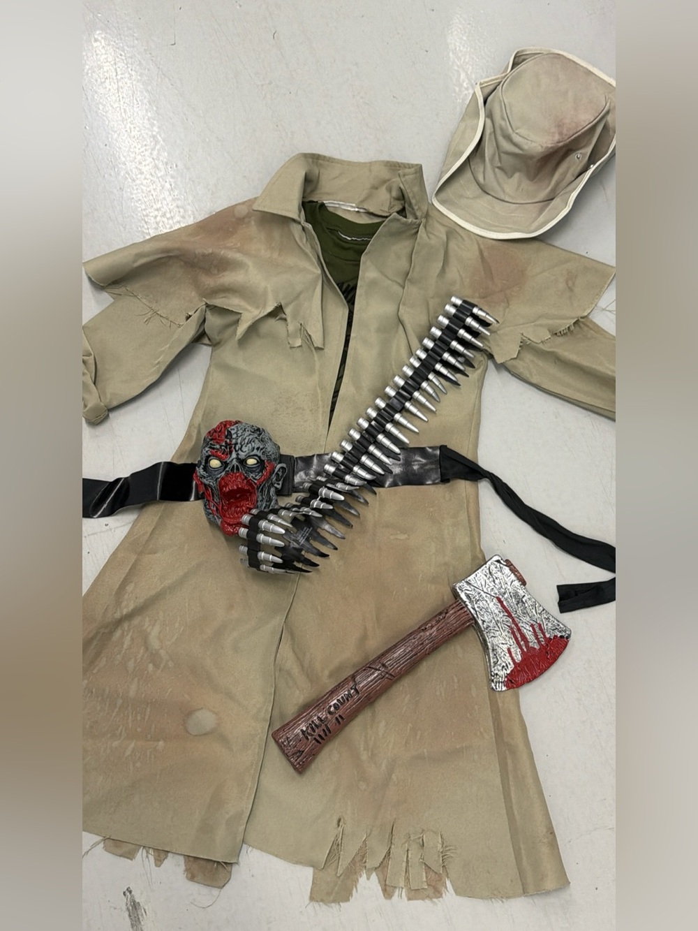 Zombie Hunter Halloween Costume. Age 8-10 years
